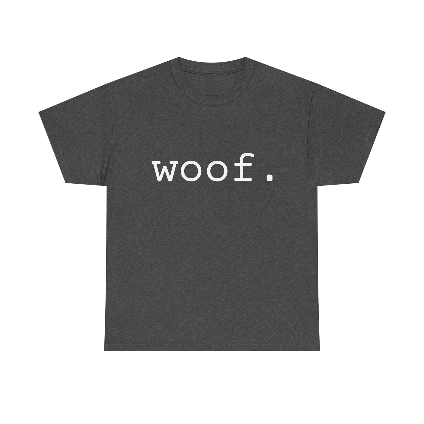 "woof" Word Emotion Tee dark