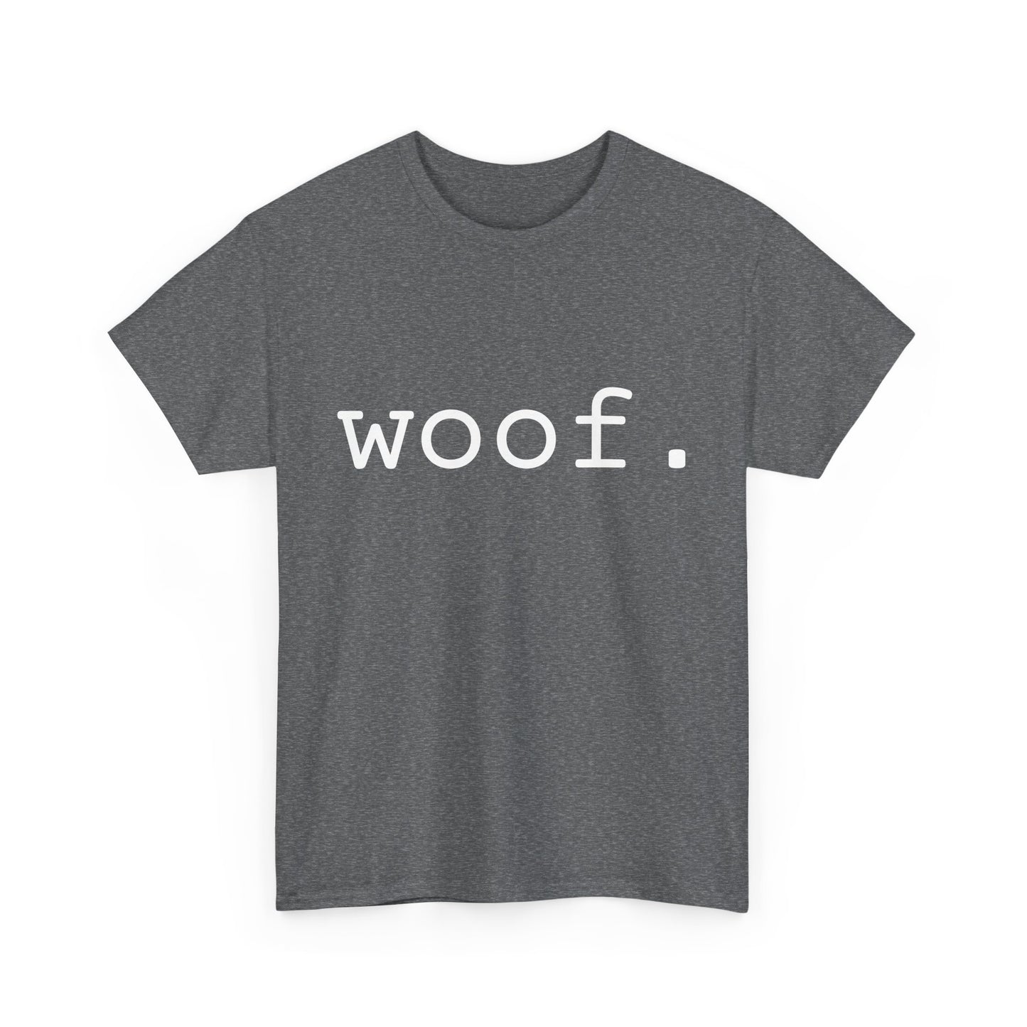 "woof" Word Emotion Tee dark