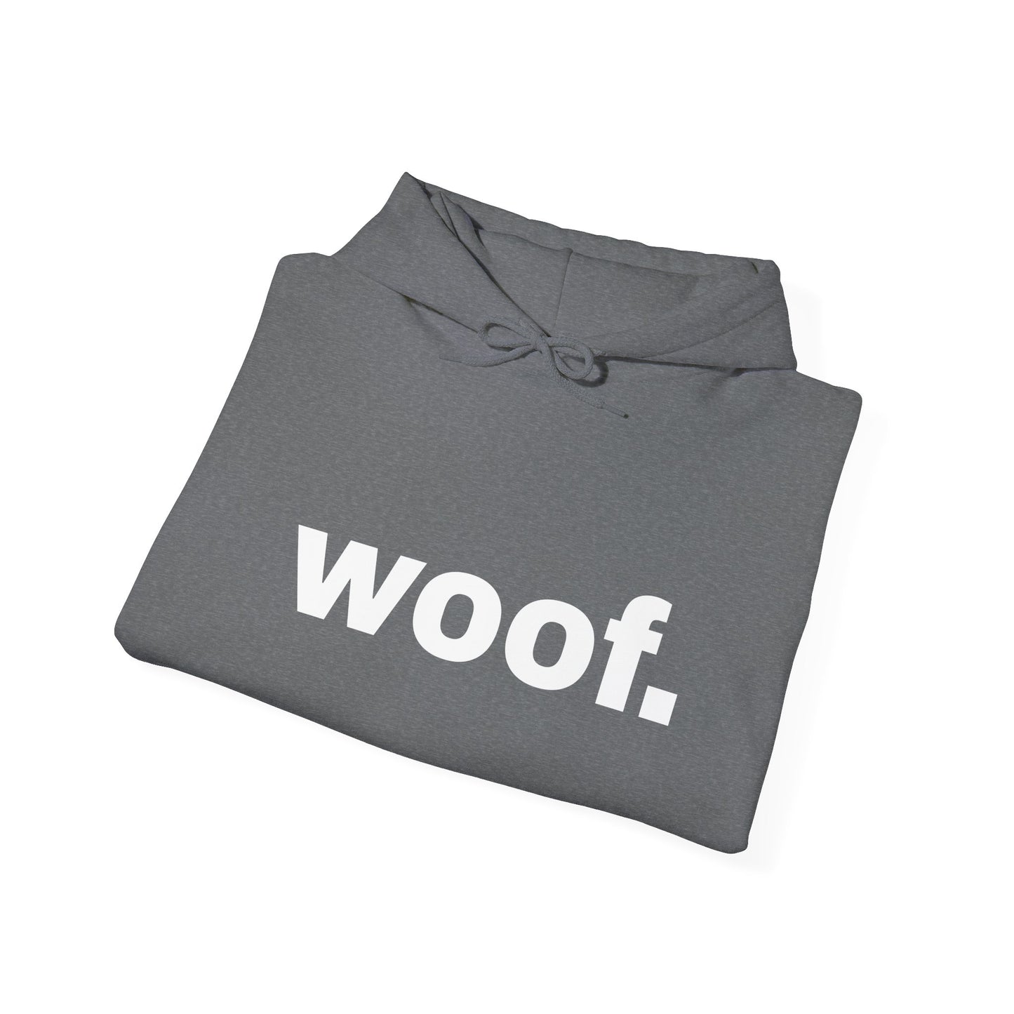 "woof." dark Unisex Hoodie Sweatshirt
