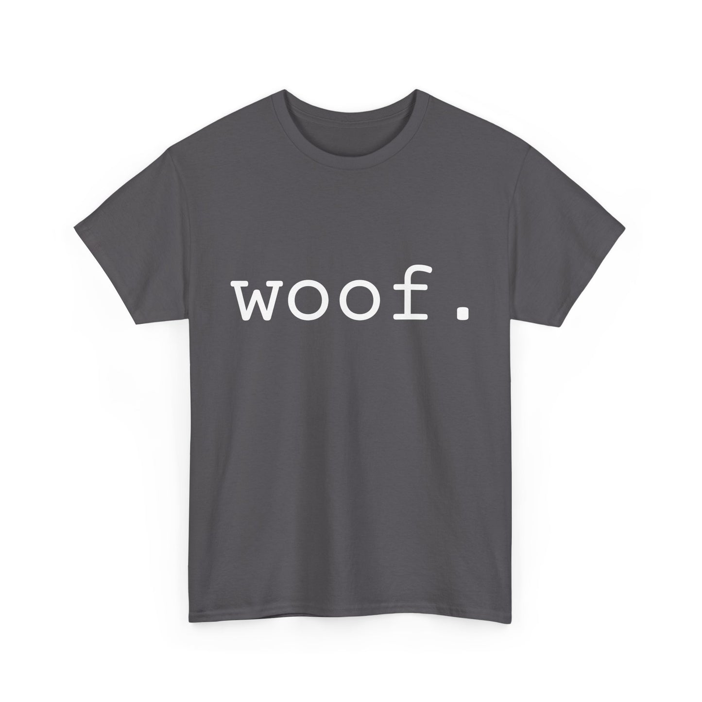 "woof" Word Emotion Tee dark