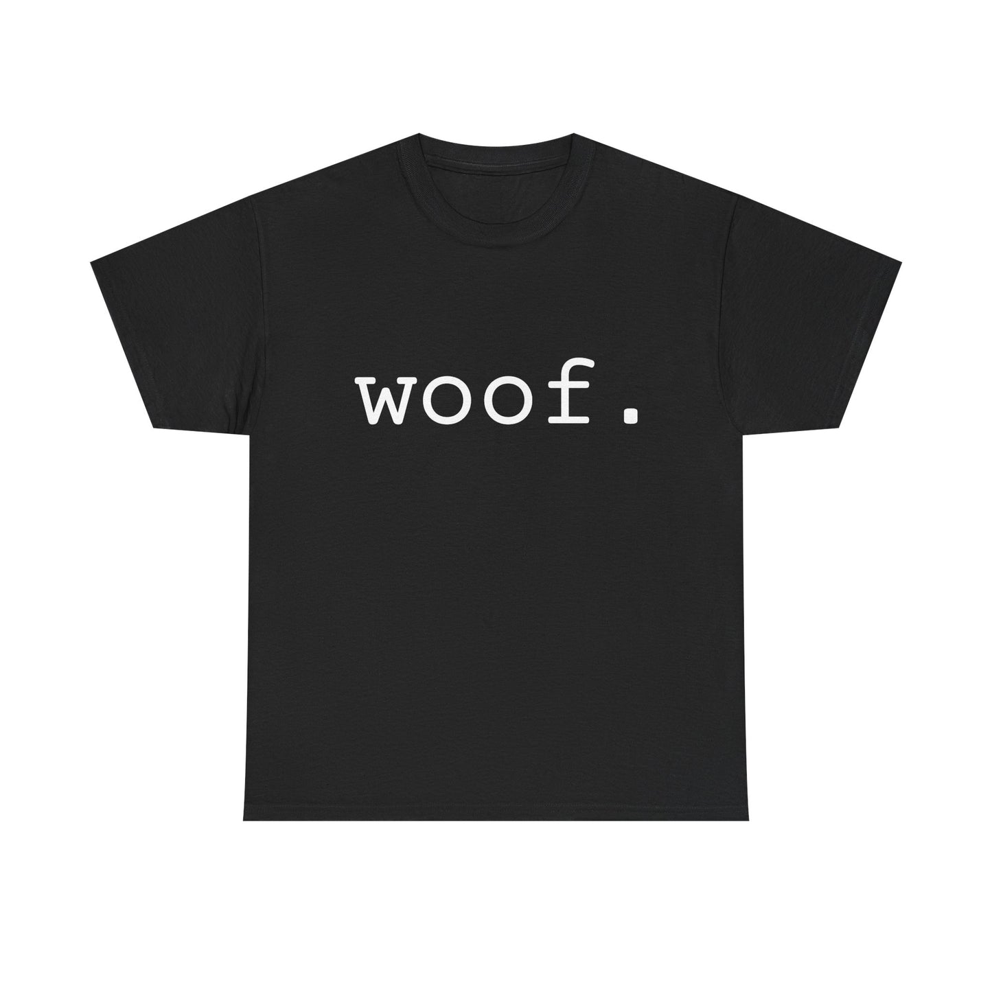 "woof" Word Emotion Tee dark