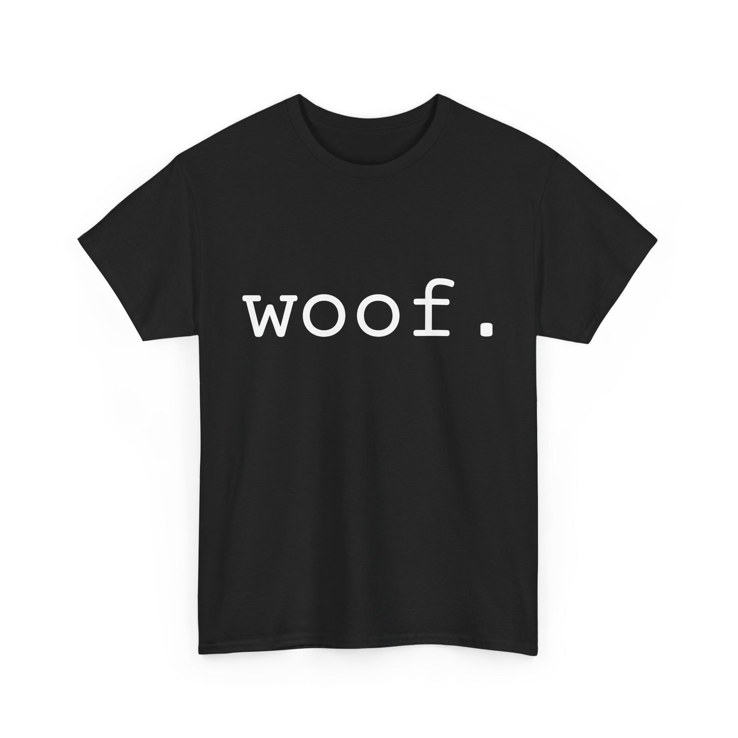 "woof" Word Emotion Tee dark