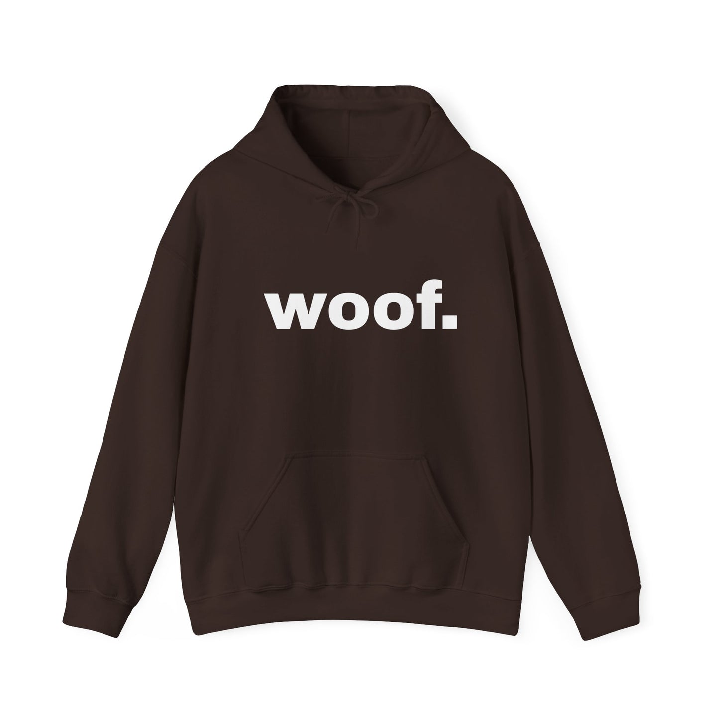 "woof." dark Unisex Hoodie Sweatshirt