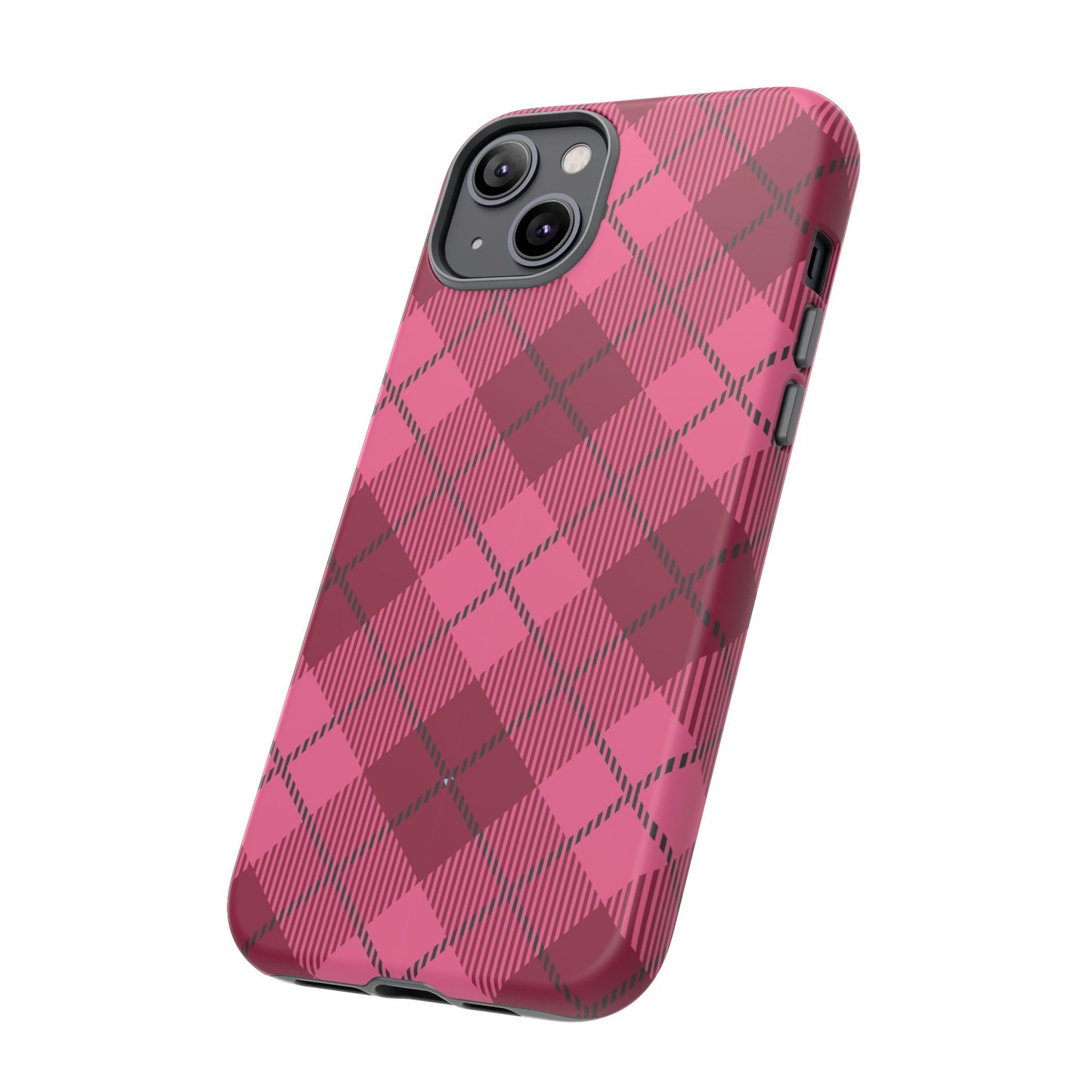 Iphone Tough Case in Pink Plaid