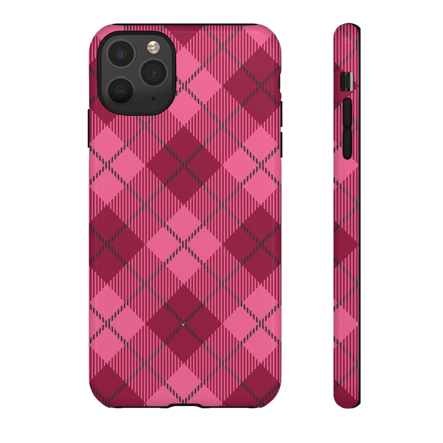 Iphone Tough Case in Pink Plaid