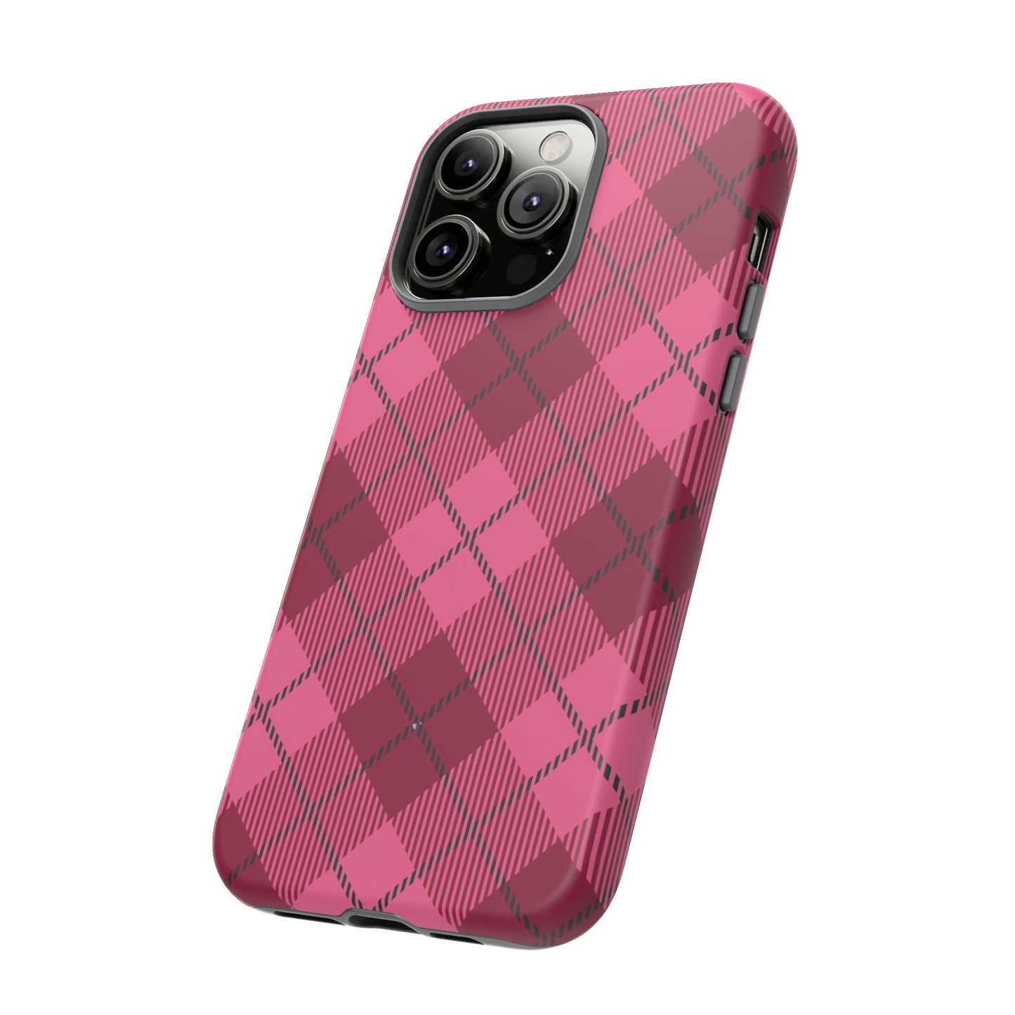 Iphone Tough Case in Pink Plaid