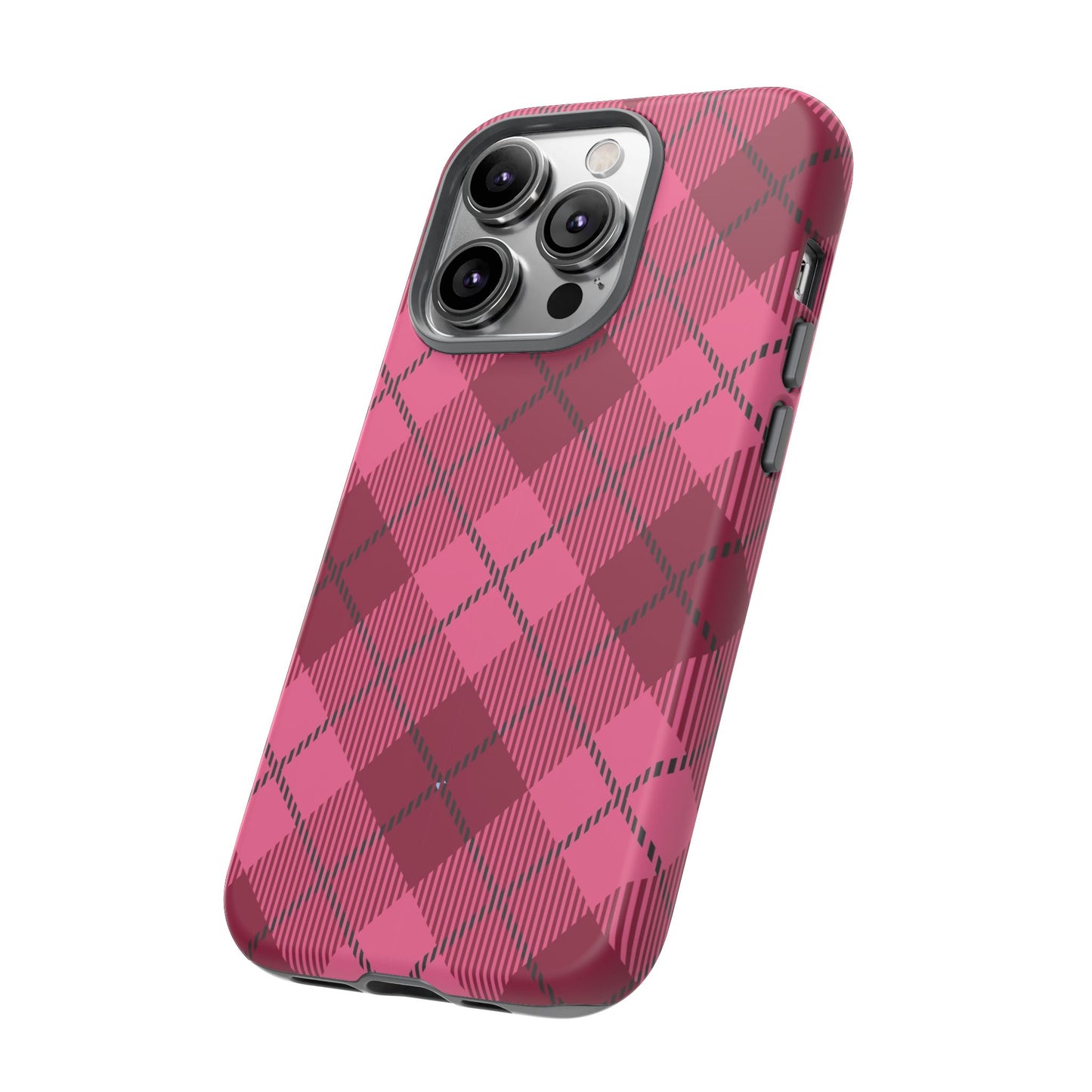 Iphone Tough Case in Pink Plaid