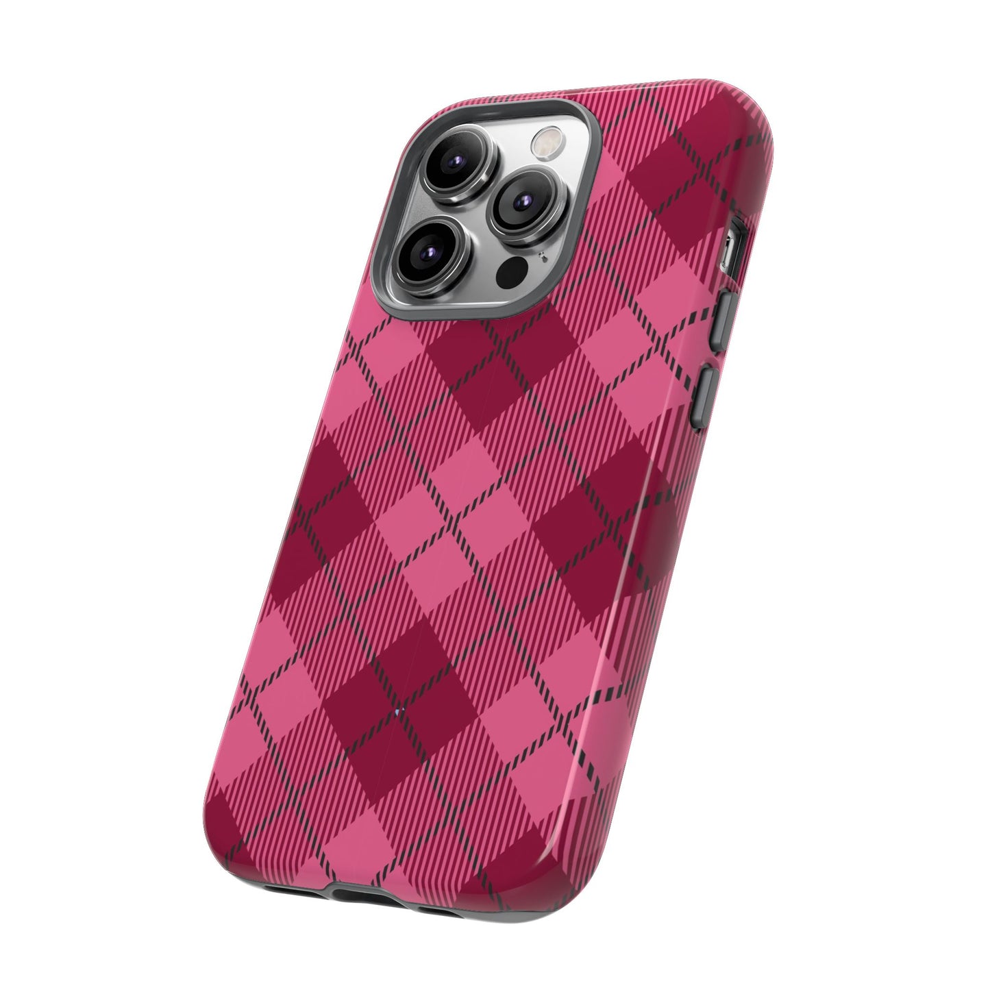 Iphone Tough Case in Pink Plaid