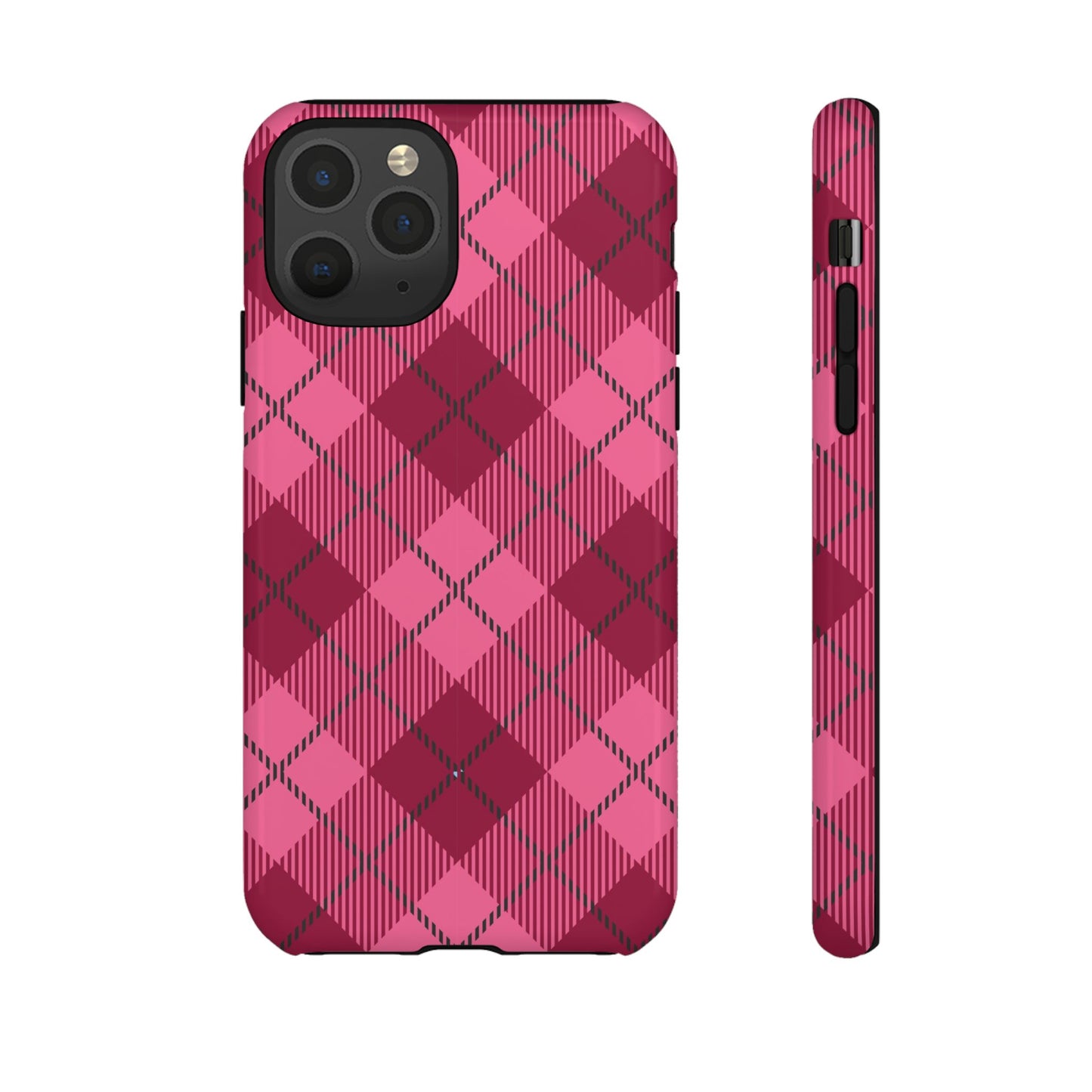 Iphone Tough Case in Pink Plaid