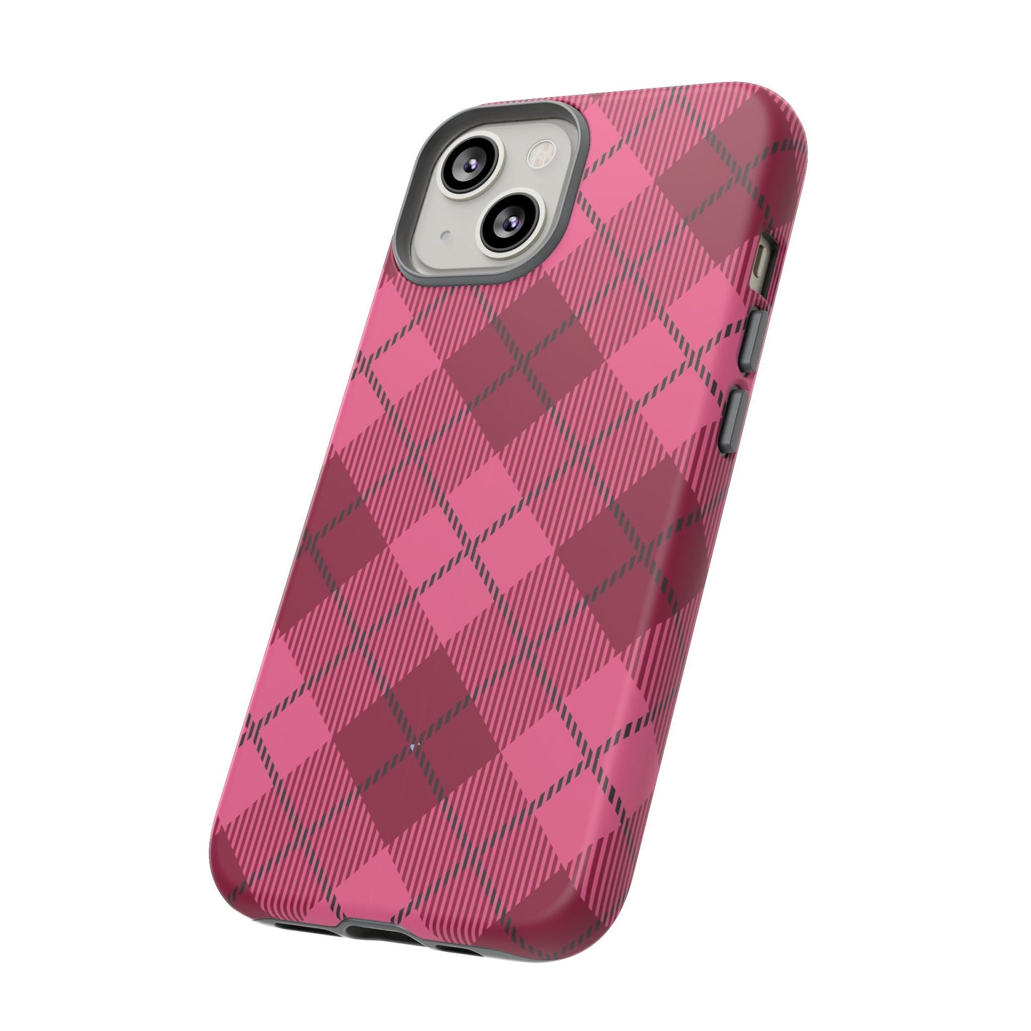 Iphone Tough Case in Pink Plaid