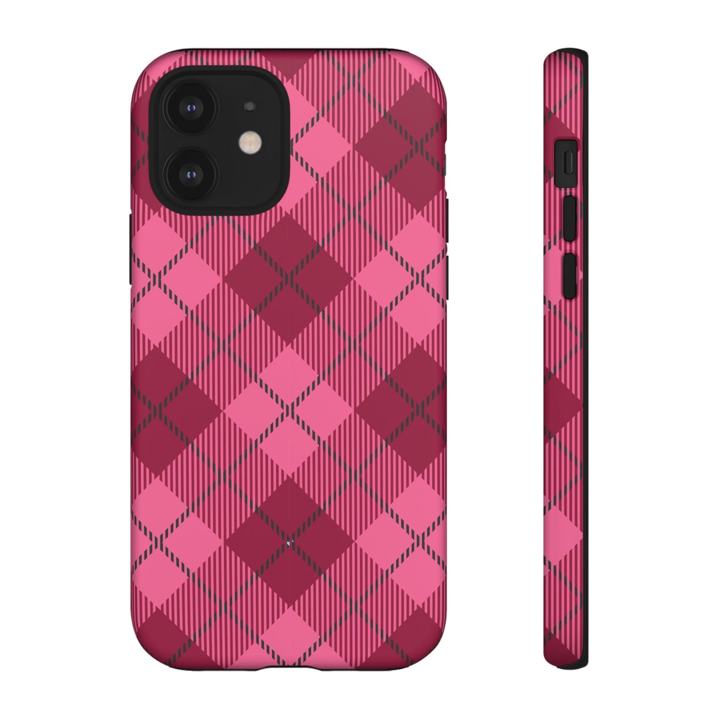 Iphone Tough Case in Pink Plaid