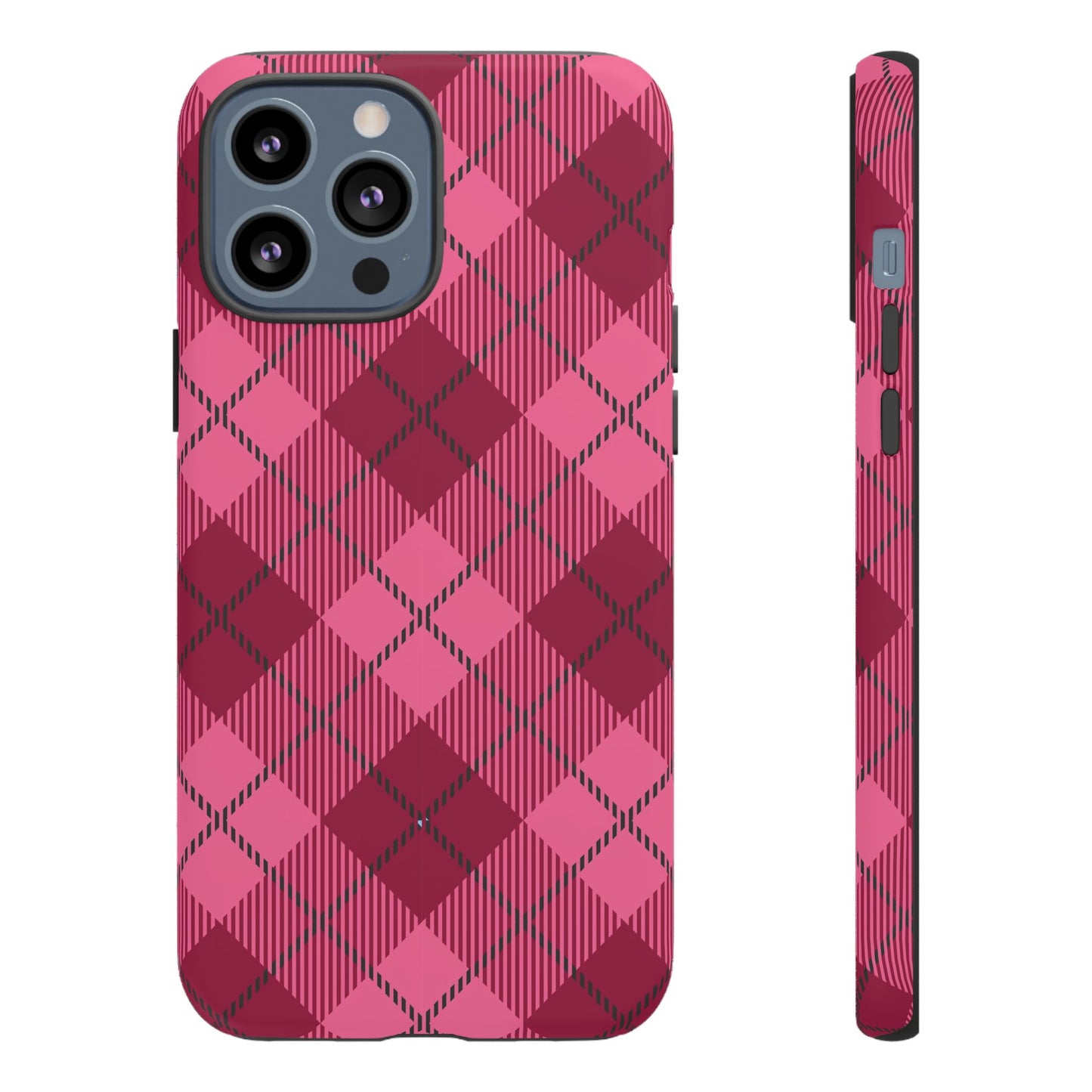 Iphone Tough Case in Pink Plaid