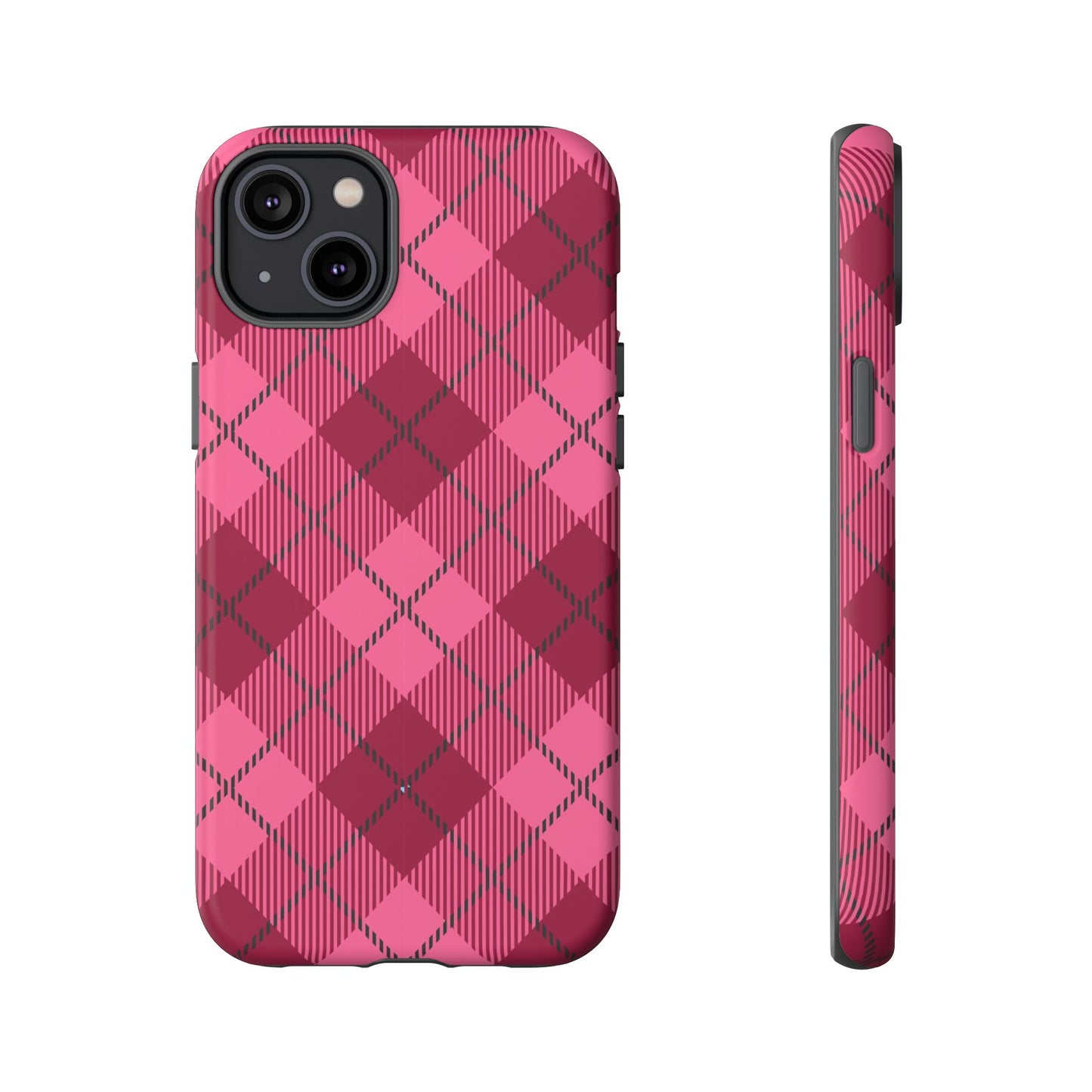 Iphone Tough Case in Pink Plaid