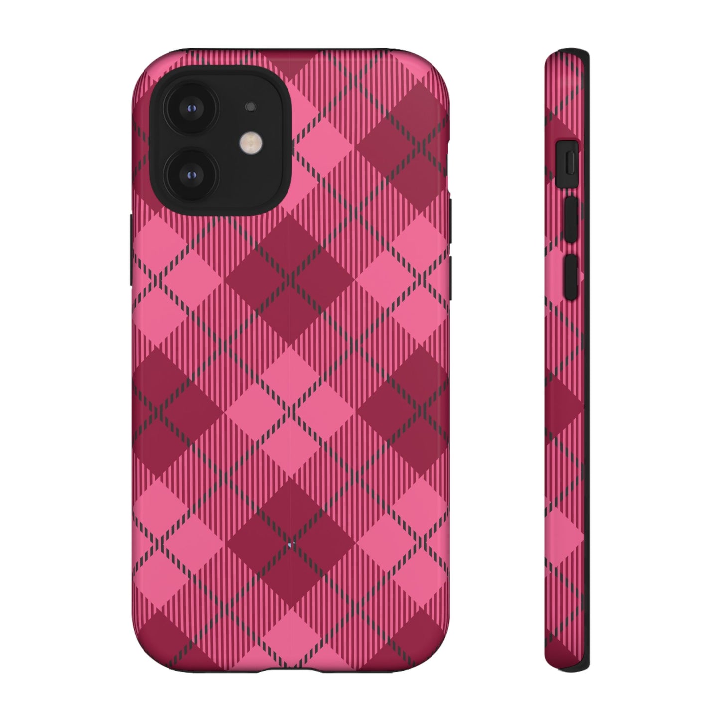 Iphone Tough Case in Pink Plaid