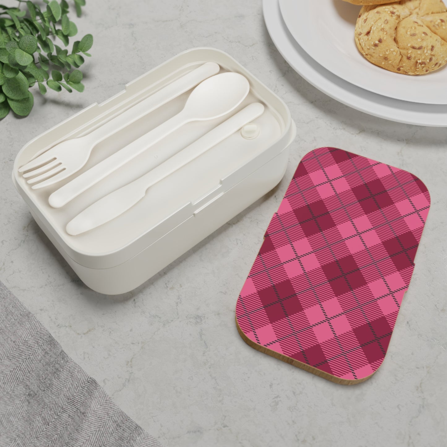 Pink Plaid Bento Lunch Box!