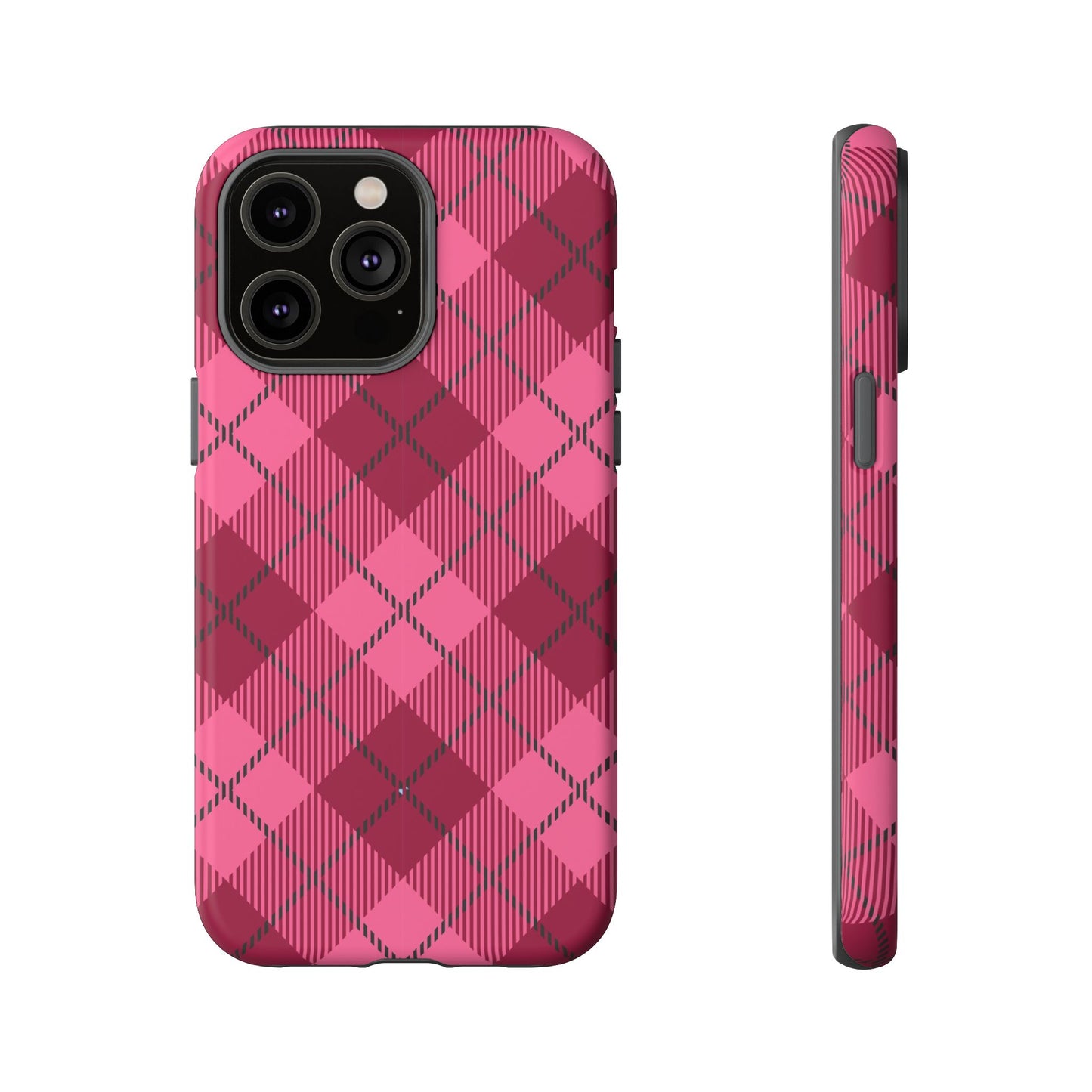 Iphone Tough Case in Pink Plaid