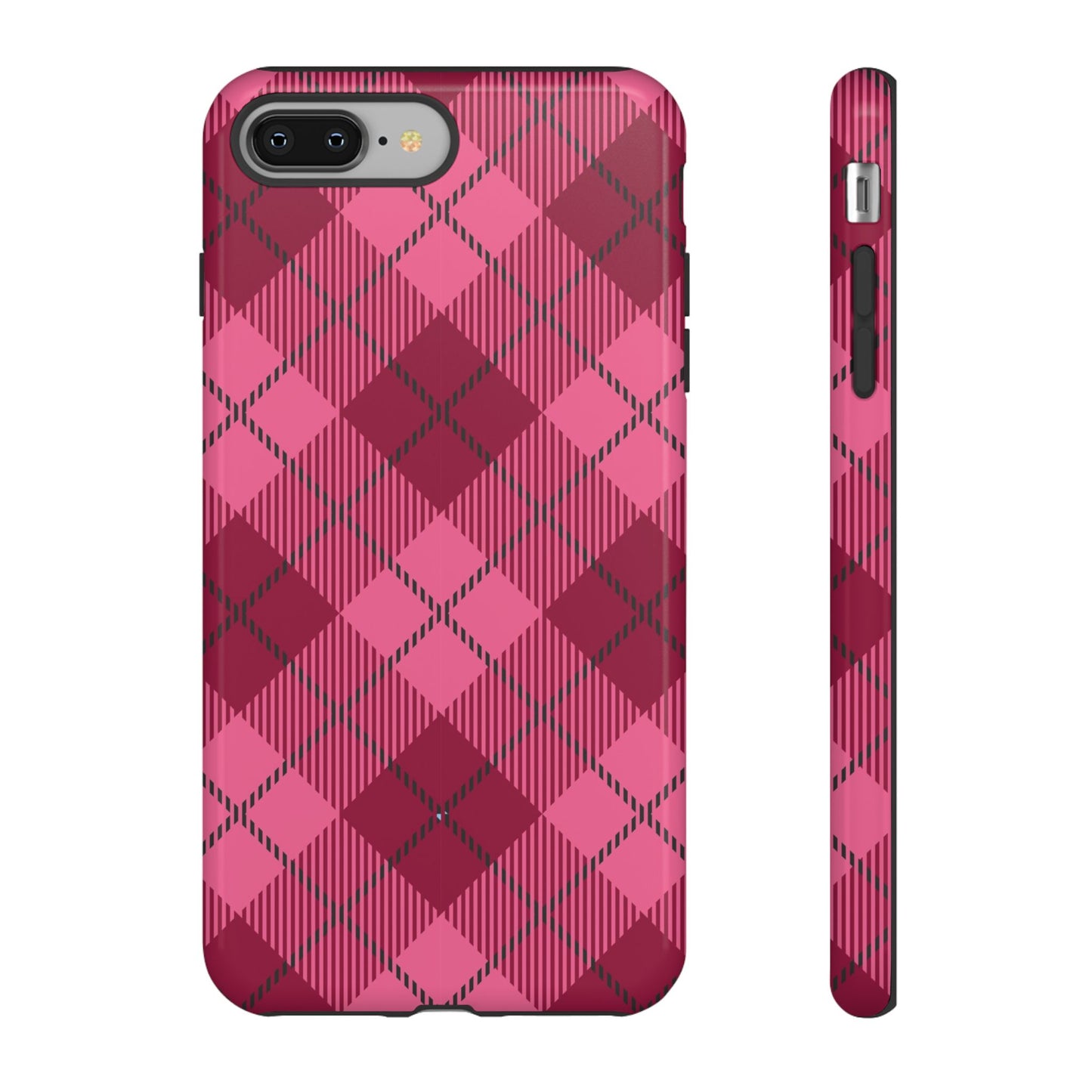 Iphone Tough Case in Pink Plaid