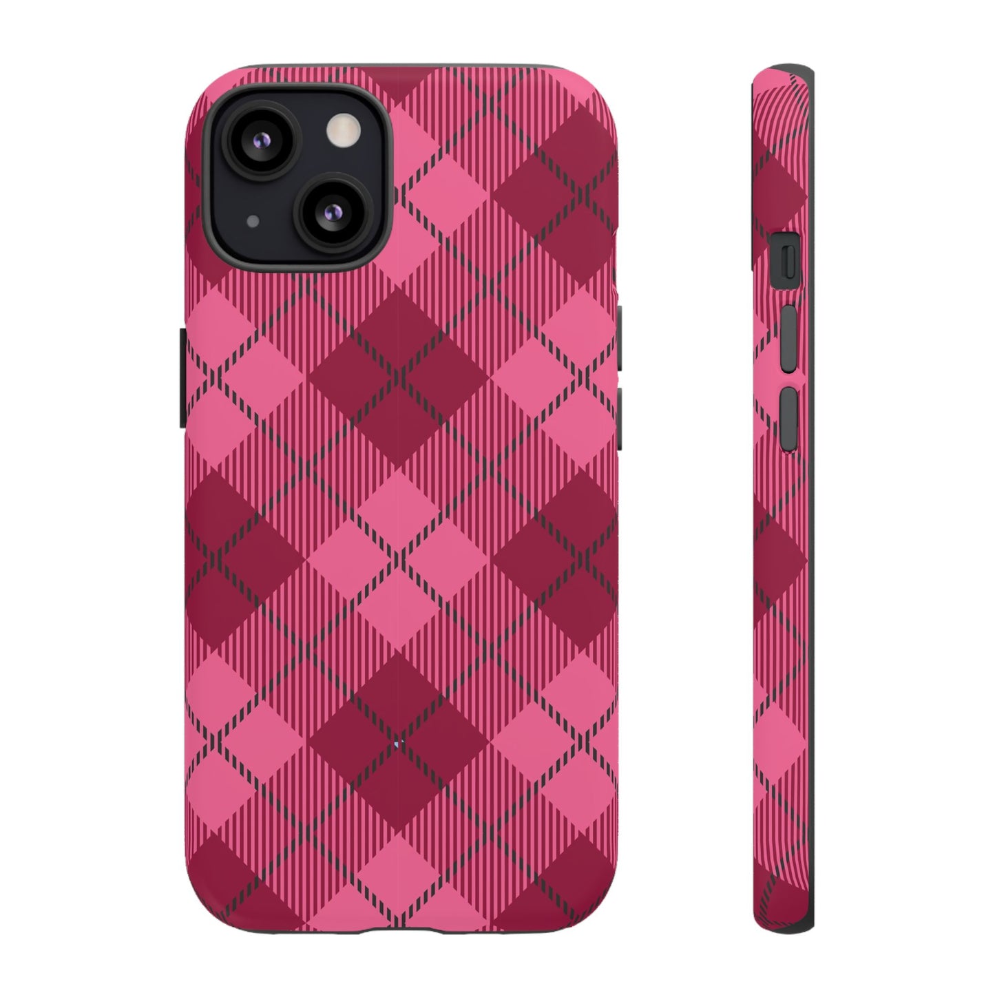 Iphone Tough Case in Pink Plaid