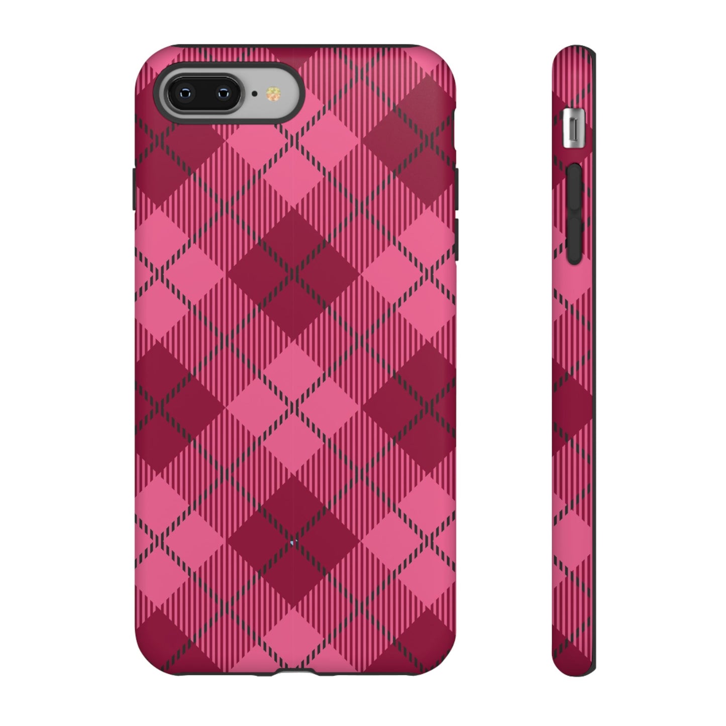 Iphone Tough Case in Pink Plaid