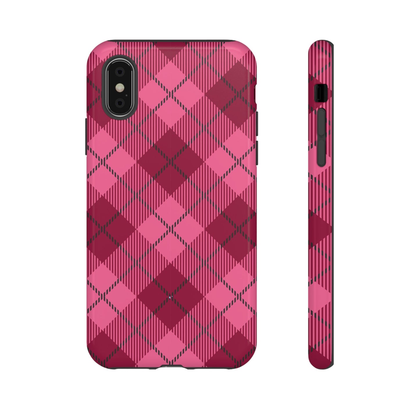 Iphone Tough Case in Pink Plaid