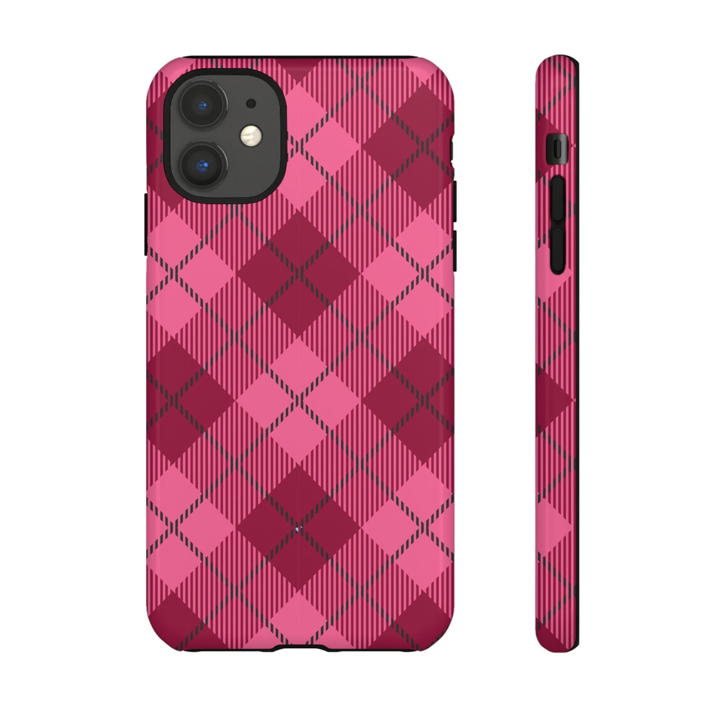 Iphone Tough Case in Pink Plaid