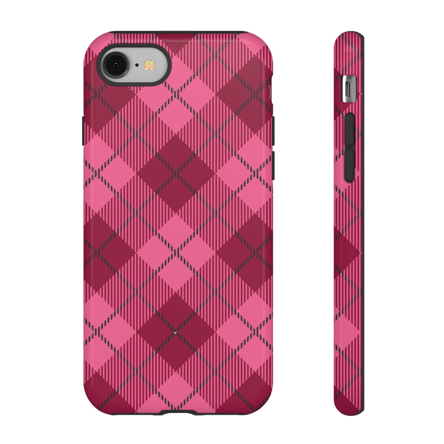 Iphone Tough Case in Pink Plaid