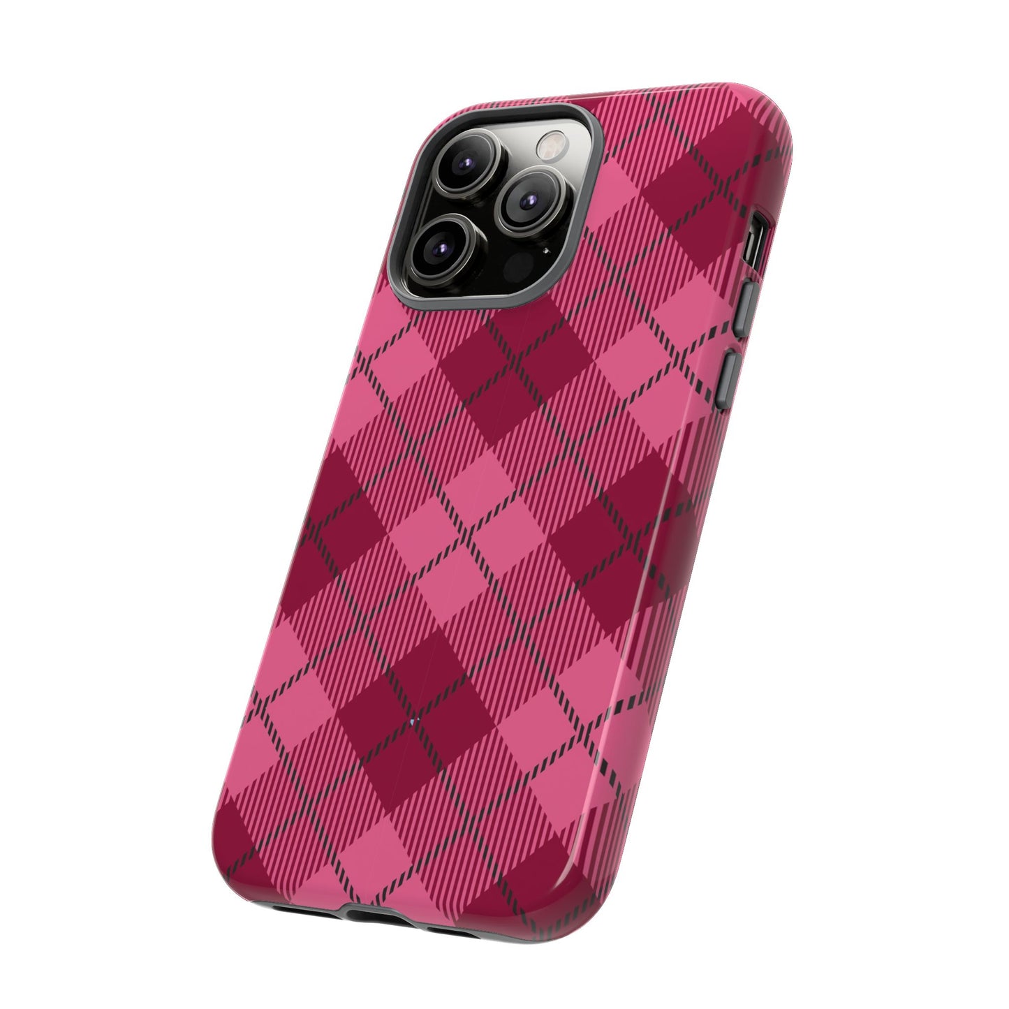 Iphone Tough Case in Pink Plaid