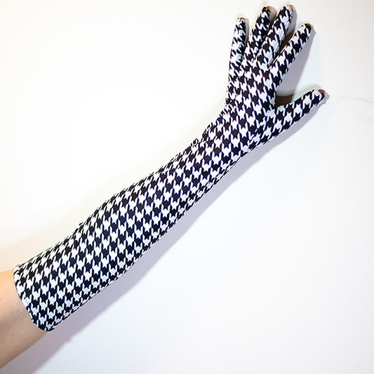 Woof!  Houndstooth Opera Gloves